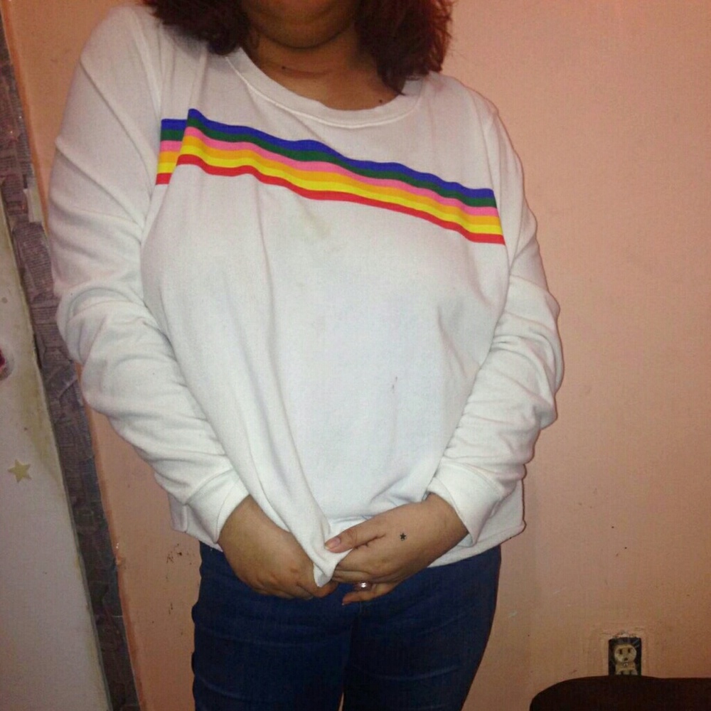 Forever 21 Rainbow Graphic Tee